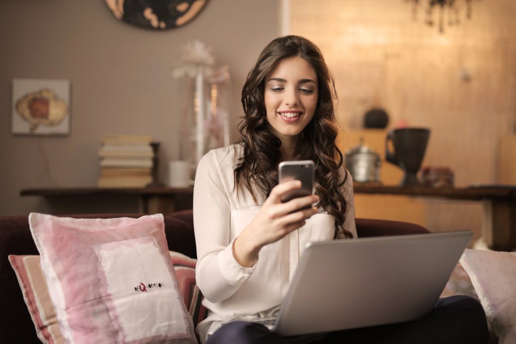 myths about working from home - on phone