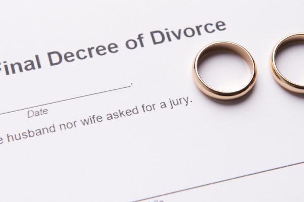 wedding rings on divorce decree