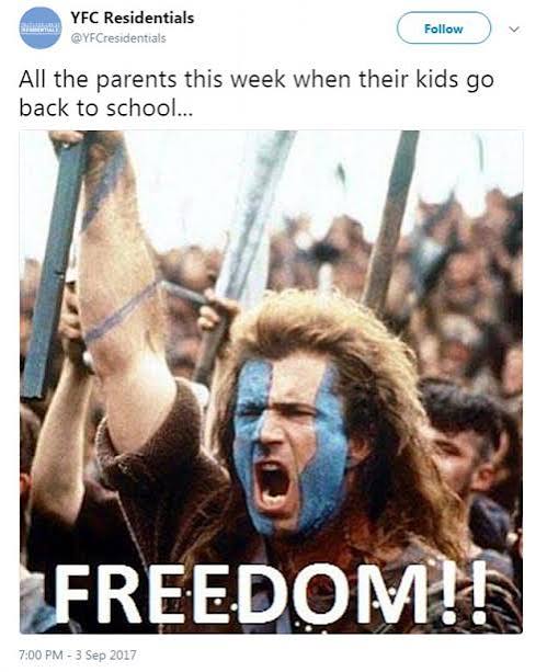 back to school memes - Braveheart - Freedom! 
