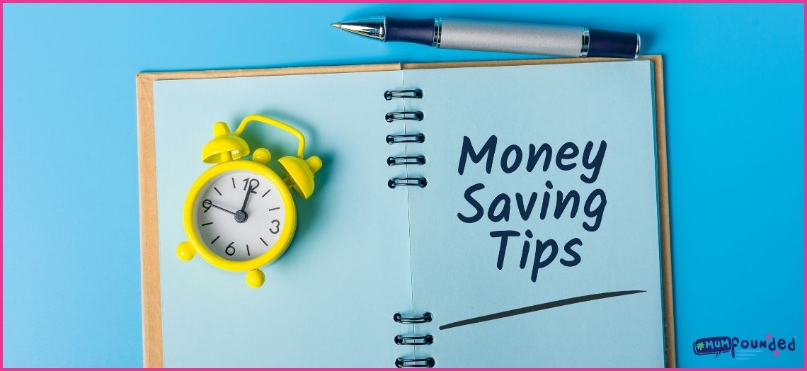 money-saving tips for parents being written in a notebook